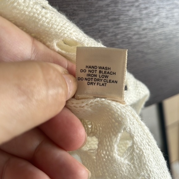 Boho Spaghetti Straps Off-White Top • Small - Picture 6 of 6